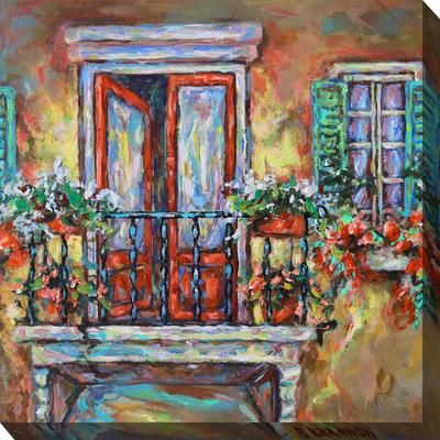 Blooming Balcony Wall Art by West Of The Wind in Multi