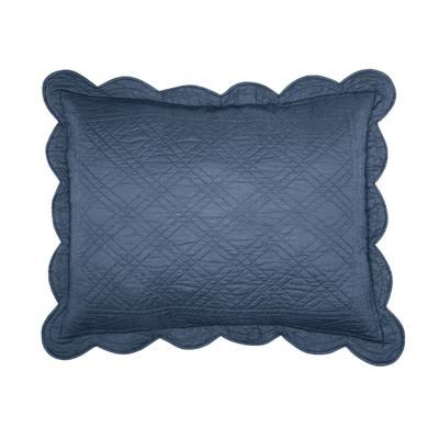 Florence Sham by BrylaneHome in Smoky Blue (Size STAND) Pillow