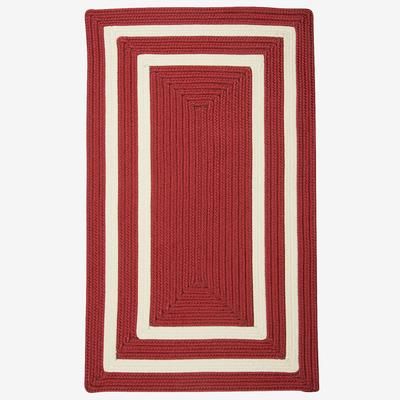 Double Border Rug by Colonial Mills in Red (Size 2'W X 6'L)