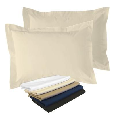 2-Pack Tailored 65/35 Poly/Cotton Sham by Levinsohn Textiles in Ivory (Size KING)
