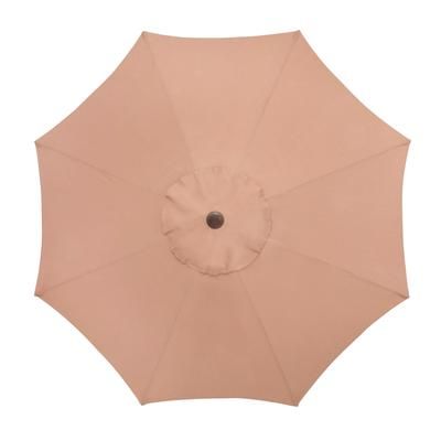 9 Ft. Tilt-and-Crank Umbrella by BrylaneHome in Taupe 9 Foot Heavy Duty Fade-Resistant Tilting Shade