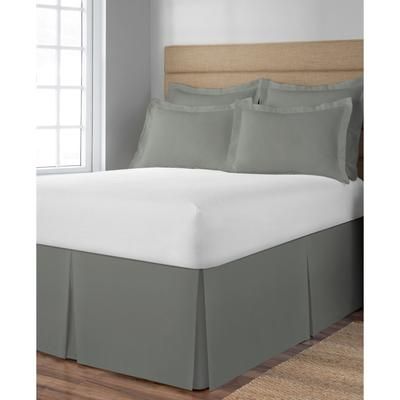 Space Maker Extra-Long 21" Drop length Silver Bed Skirt by Levinsohn Textiles in Silver (Size TWIN)
