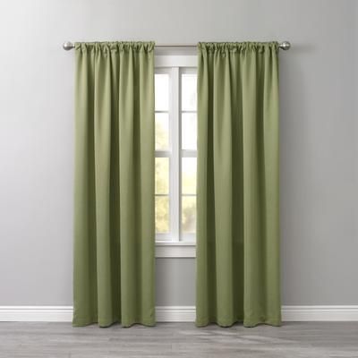 Wide Width BH Studio Room-Darkening Rod-Pocket Panel by BH Studio in Sage (Size 54" W 63" L) Window Curtain