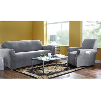 BH Studio Brighton Stretch Sofa Slipcover by BH Studio in Charcoal