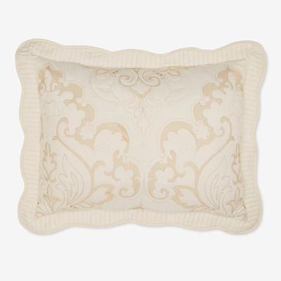 Amelia Sham by BrylaneHome in Ivory (Size STAND) Pillow