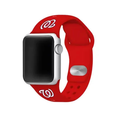 Game Time® Mlb Washington Nationals Silicone Apple Watch Band, Red, 38 Mm