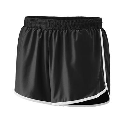 Augusta Sportswear 1265 Athletic Women's Pulse Team Short in Black/Black/White size Large