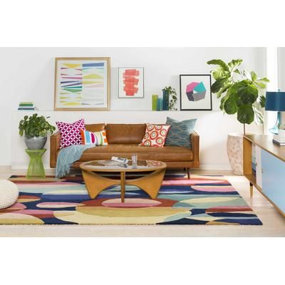 Allawah 22" Square Modern Cotton Gray/Off White/Orange/Pink/Saffron/Mustard Throw Pillow - Boutique Rugs