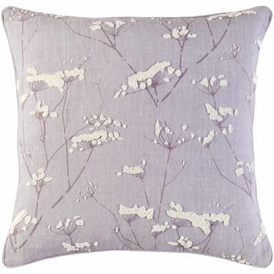 Backworth 22" x 22" Cottage Mauve/Cream/Lilac Throw Pillow - Boutique Rugs