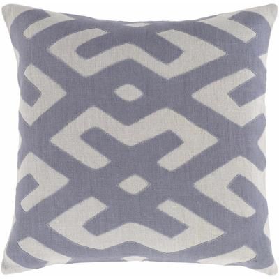 Colcord 13"L x 19"W Light Gray/Denim Lumbar Pillow - Boutique Rugs