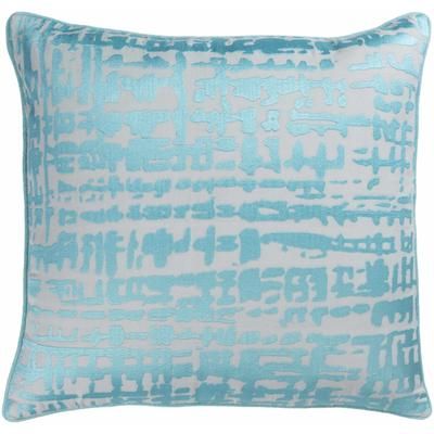 Lumberville 20" Square Modern Aqua/Light Gray Lumbar Pillow - Boutique Rugs
