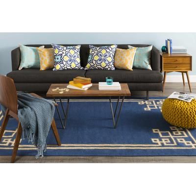 Plenty 20" Square Aqua/Taupe Throw Pillow - Boutique Rugs