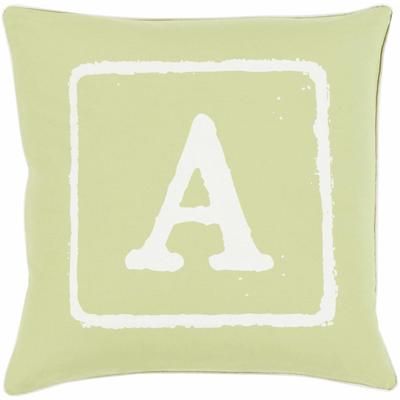 Wanguri 22" Square Cottage Cotton Cream/Light Olive/Olive Throw Pillow - Boutique Rugs