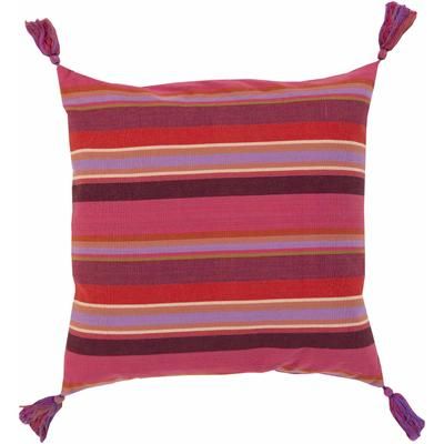 Pemulwuy 22" Square Cotton Burgundy/Camel/Lilac/Peach/Red/Rose/Mauve/Dark Pink Throw Pillow - Boutique Rugs