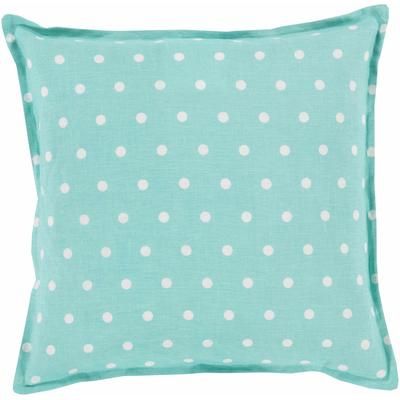 Abertridwr 22" Square Cottage Cream/Seafoam/Sage Throw Pillow - Boutique Rugs