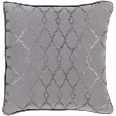 Erindale 20" Square Modern Charcoal/Gray Throw Pillow - Boutique Rugs
