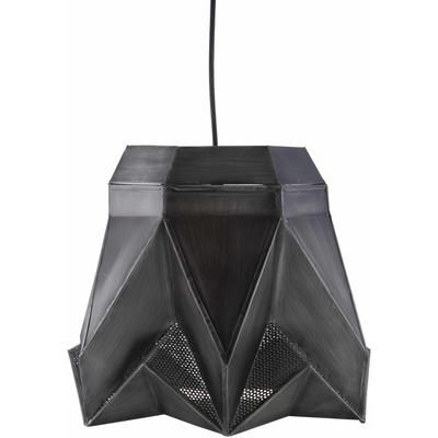 Naruna 15"L x 15"W x 13"H Black/Light Gray Pendant - Boutique Rugs