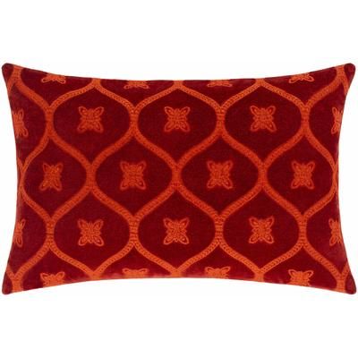 Urbanna 13"L x 20"W Traditional Cotton Rust/Brick Red/Rust Lumbar Pillow - Boutique Rugs