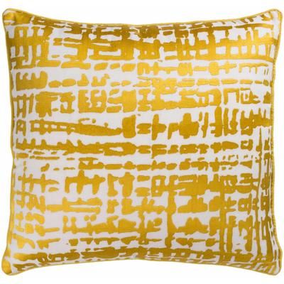 Sittingbourne 13"L x 20"W Modern White/Metallic Gold Lumbar Pillow - Boutique Rugs