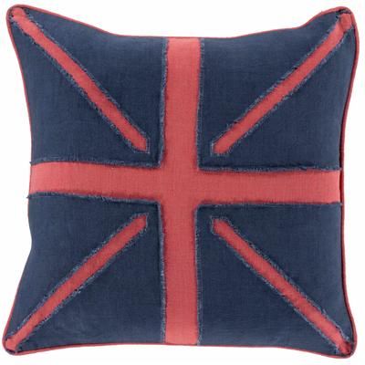 Farnsworth 20" Square Navy/Rose/Dark Pink Throw Pillow - Boutique Rugs