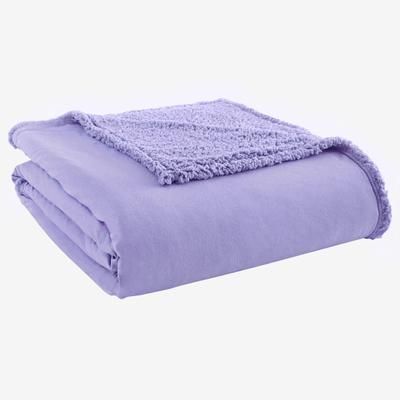 Micro Flannel® Reverse to Sherpa Blanket by Shavel Home Products in Amethyst (Size FL/QUE)