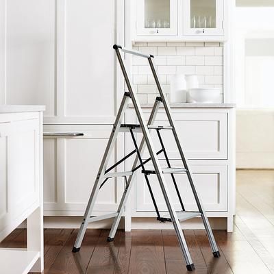 Ultralight Slimline 3 Step Stool - Traditional Aluminum - Frontgate