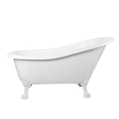 Randolph Morris Paris 54 Inch Acrylic Slipper Clawfoot Tub - No Faucet Drillings - Lion Paw Feet RMA54SL0WLPW