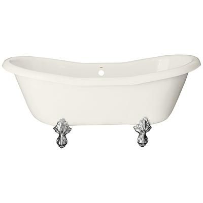 Restoria Bathtub Duchess 68 Inch Acrylic Double Slipper Clawfoot Tub - No Faucet Drillings RDS553-C-NH