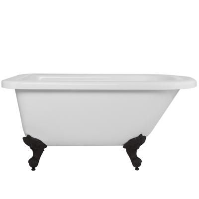 Randolph Morris Savanna 59 Inch Acrylic Classic Clawfoot Tub - No Faucet Drillings - Ball & Claw Feet RMA60RT0WRBB
