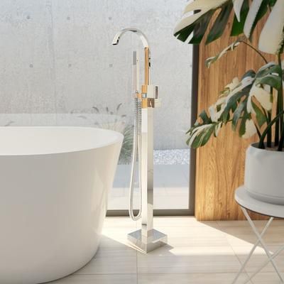 Randolph Morris Contemporary Freestanding Gooseneck Tub Faucet RMBBF-04-CP