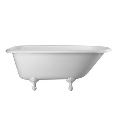 Randolph Morris Heritage 60 Inch Cast Iron Classic Clawfoot Tub - Wall Faucet Drillings LG60RT3WRBW