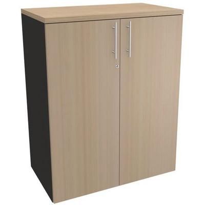 Armoire Mi-haute 2 Portes H102*l80*p47 Chêne/carbone - Simmob