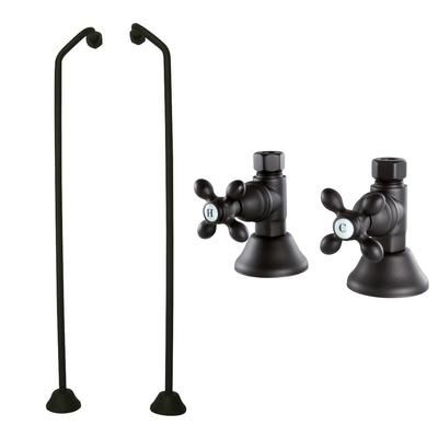 Kingston Brass Clawfoot Tub Double Offset Supply Lines with Shut-Off Valves CC475