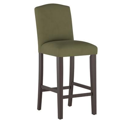 Velvet Camelback Barstool by Skyline Furniture in Velvet Loden