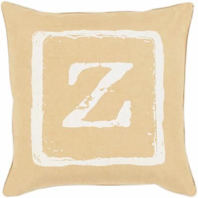 Bulleen 20" Square Cottage Cotton Mustard/Off White Throw Pillow - Boutique Rugs