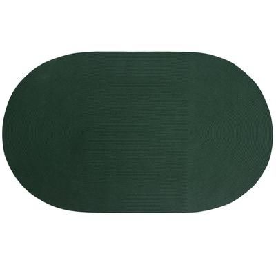 Alpine Braid Collection Reversible Indoor Area Rug, 88" x 112' Oval by Better Trends in Hunter Solid (Size 88X112 OVAL)