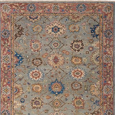 Hastings Hand-Knotted Wool Area Rug - Red, 8' x 10' - Frontgate