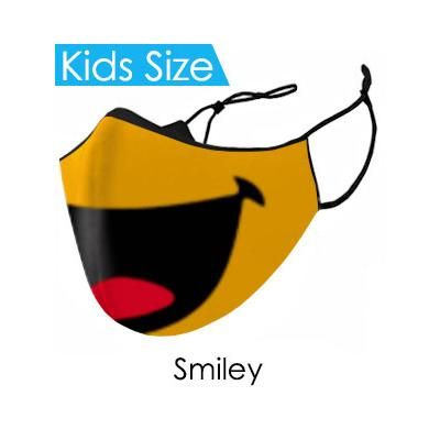 Smiley Face Design Reusable Face Mask - Kid Sized