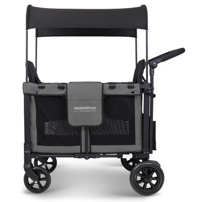 WonderFold W2 Original (2 Seater) Double Stroller Wagon - Gray