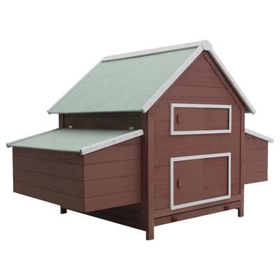 vidaXL Chicken Coop Brown 157x97x110 cm Wood