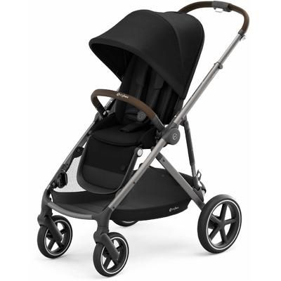 Cybex Gazelle S Single-to-Double Stroller - Deep Black (Taupe Frame)