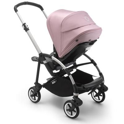 Bugaboo Bee6 Complete Stroller (One Box) - Aluminum/Grey/Soft Pink