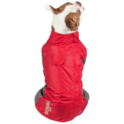 Red Blizzard Full-Bodied Adjustable and 3M Reflective Dog Jacket, X-Small