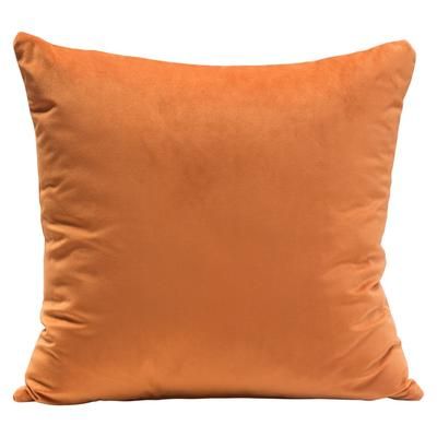 "( Set of 2 ) 16" Square Accent Pillows in Rust Orange Velvet - Diamond Sofa PILLOW16RT2PK"