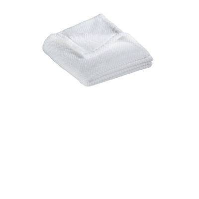 Port Authority BP35 Plush Texture Blanket in Marshmallow size OSFA | Polyester