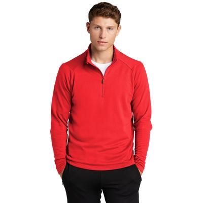 Sport-Tek ST273 Lightweight French Terry 1/4-Zip Pullover T-Shirt in True Red size 4XL | Polyester Blend