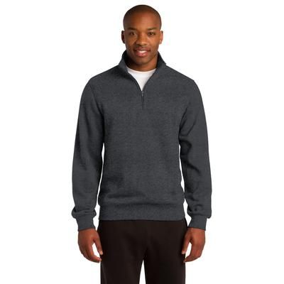 Sport-Tek TST253 Tall 1/4-Zip Sweatshirt in Graphite Grey size Large/Tall | Cotton/Polyester Blend