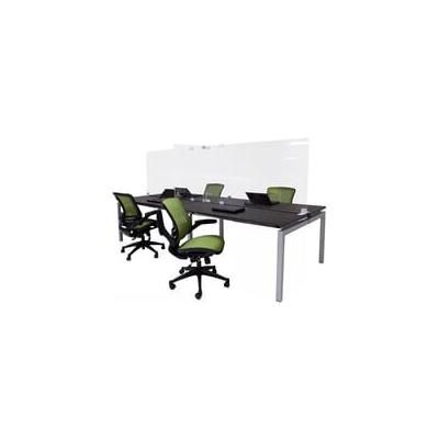 4-Person Benching Workstation w/32"H Clear Dividers - 60"x24" Worksurfaces