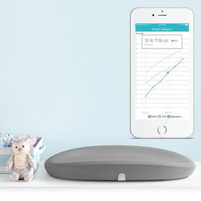 Hatch Baby Grow Smart Changing Pad and Scale in Grey