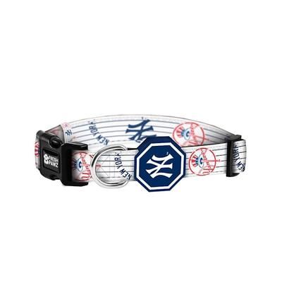X MLB New York Yankees Dog Collar, Large, Multi-Color